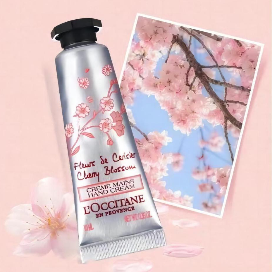 Loccitane Cherry Blossom Hand Cream 75ml/Loccitane Handcream Gift Set/Krim Tangan Anti Penuaan/White