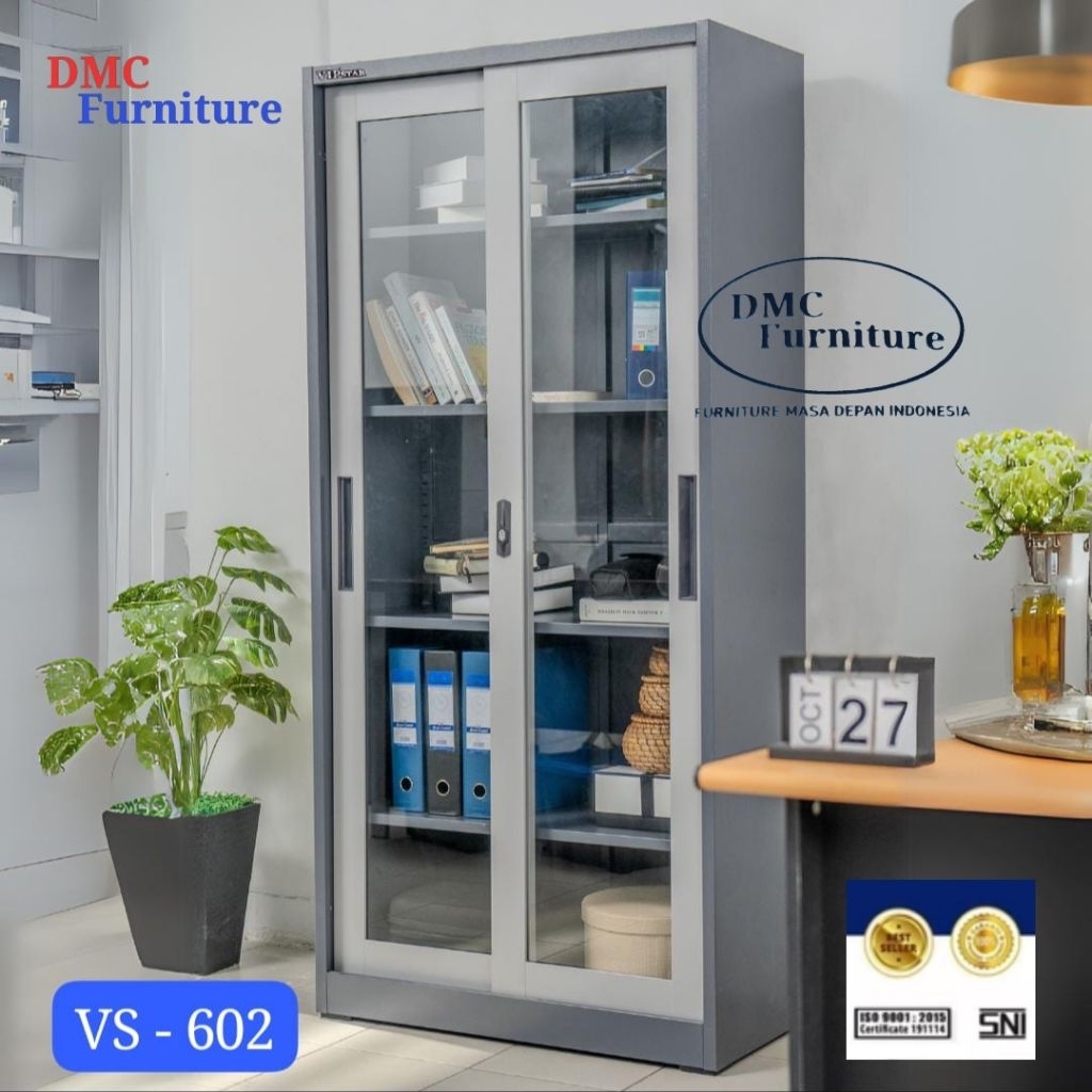Lemari Arsip Sliding Kaca Lemari kaca Pintu Ayun Lemari Arsip VIP STAR