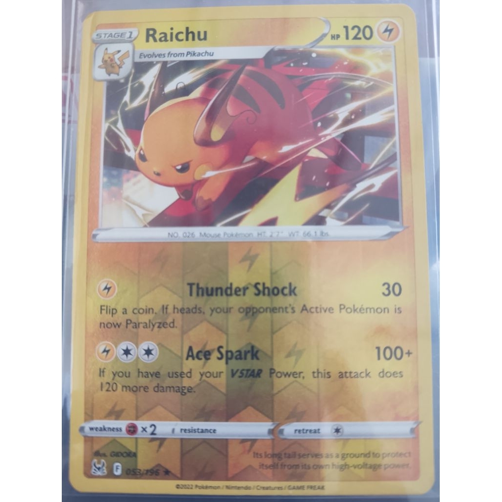 Pokemon TCG RAICHU reverse holo en