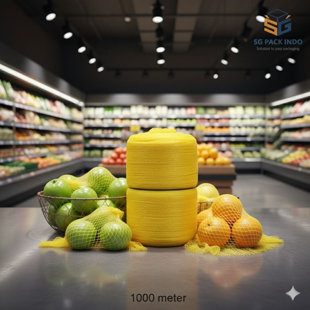 POLYNET ROLL BESTFRESH / Jaring buah 1000m Kuning (ECERAN)