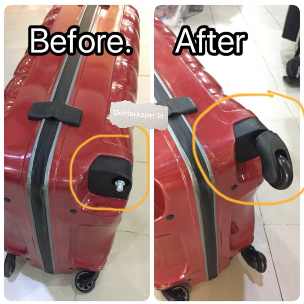 roda koper samsonite cosmolite spinner/ firelite spinner-patah