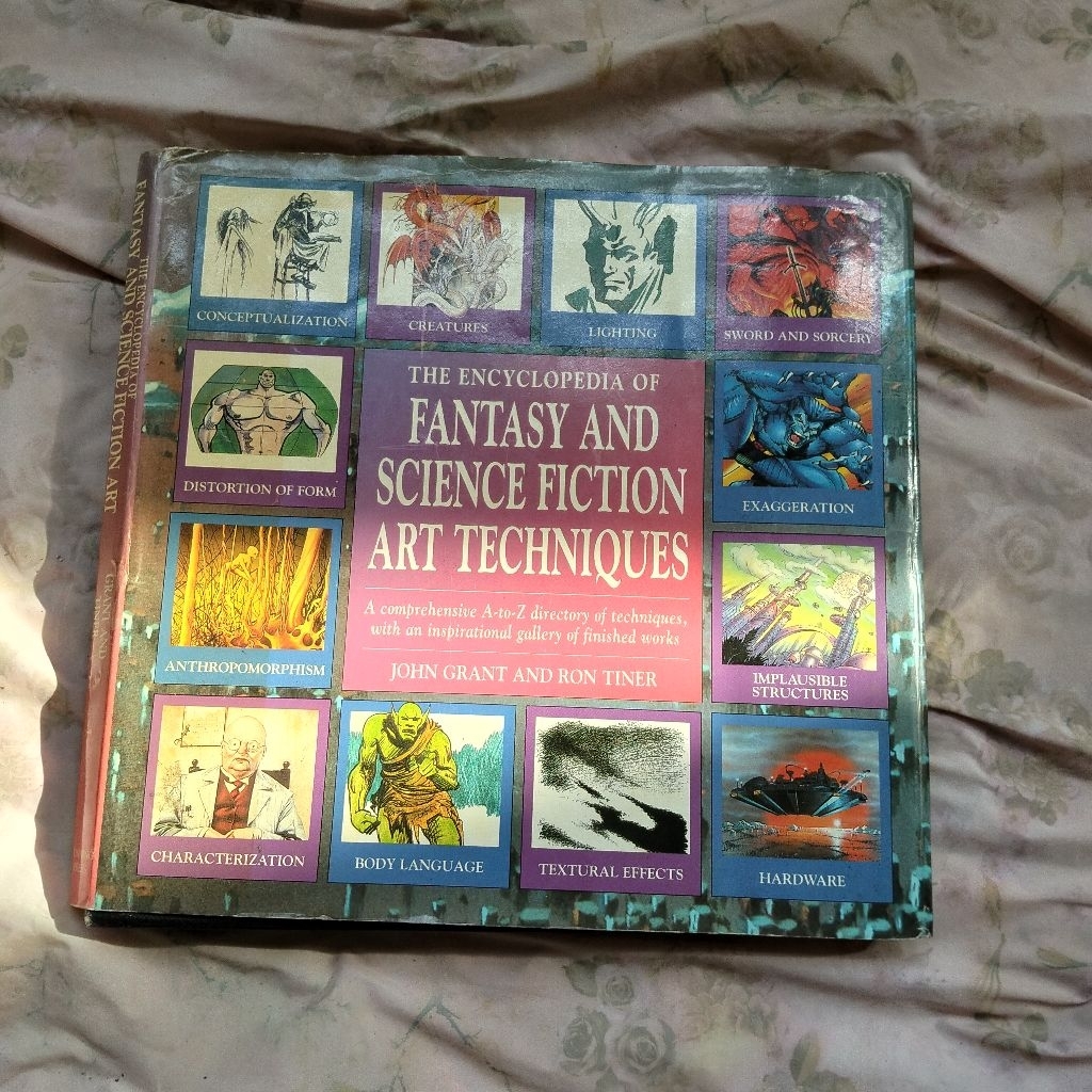 buku ensiklopedia langka The ensyclopedia of fantasy and science fiction art techniques, rare item b