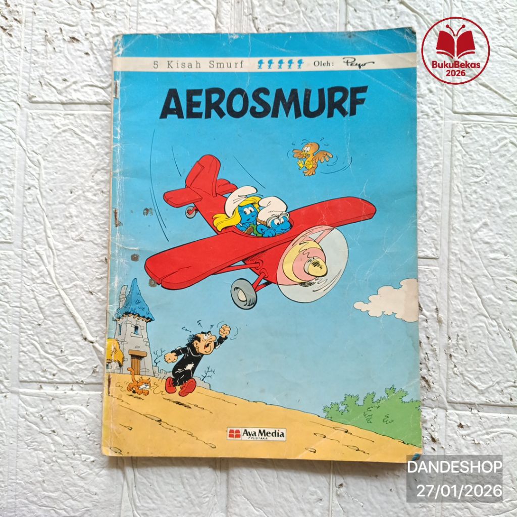 Aerosmurf - 5 Kisah Smurf by Peyo - Komik Klasik Eropa Aya Media Bekas Preloved