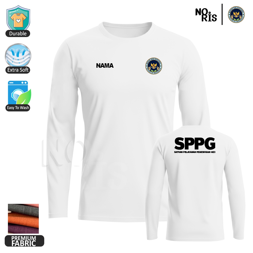 Noris shirt Baju Kaos Lengan Panjang Seragam MBG SPPG