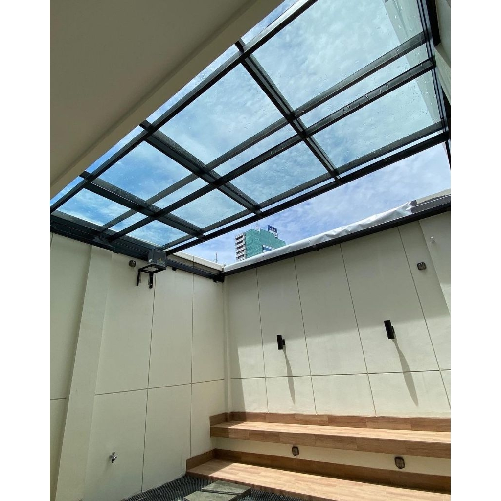 Kanopi Solarflat Transparan Sliding Modern