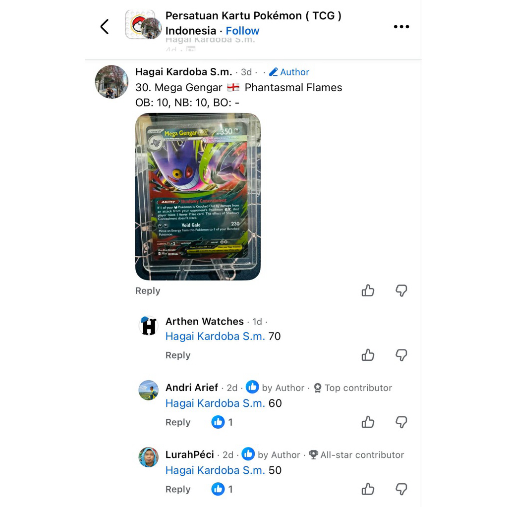 pokemon tcg kartu mega gengar