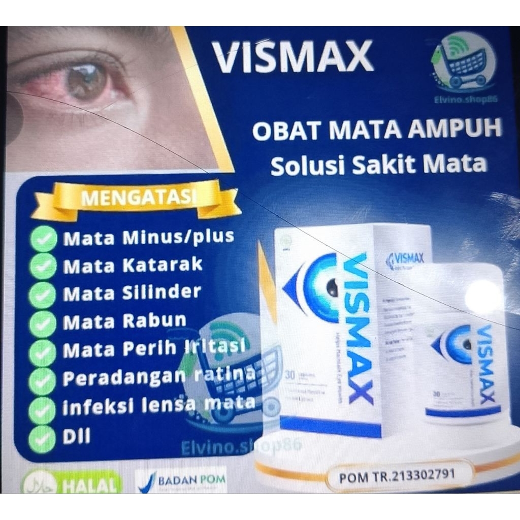 Vimax 100% Original asli Obat Mata minus Mengobati Katarak Rabun Vitamin mata Bpom