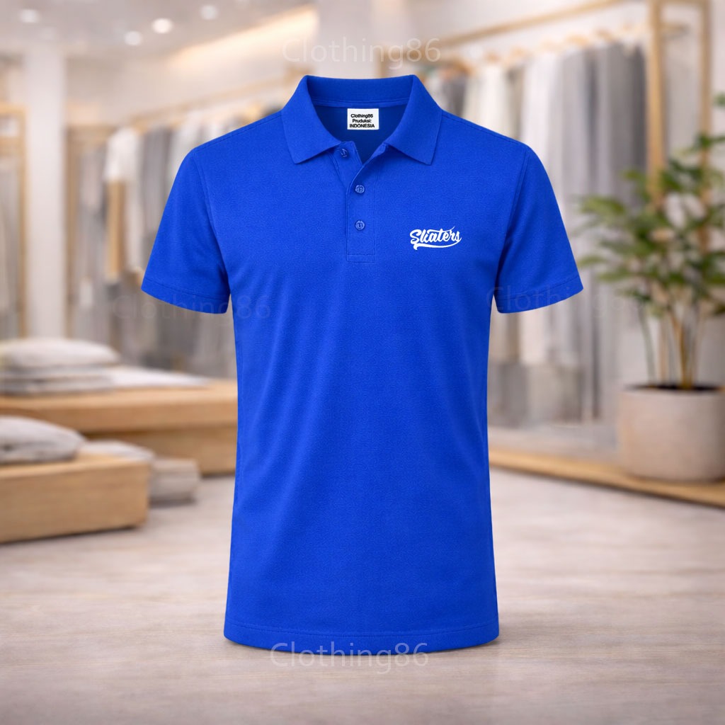 Bisa COD T-shrit POLO kerah Polo Logo Skaters Putih Kaos Kerah Polo Dewasa Shirt Kaos Pria Polo Unis