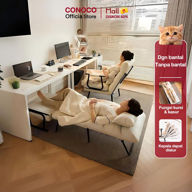 CONOCO Kursi Santai Sofa Malas Sofa Malas Kamar Tidur Berbaring Dan Tidur Kursi Malas Kursi Santai