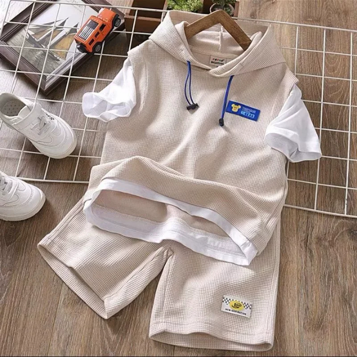 Setelan Anak Laki-Laki Usia 3-9 Tahun Waffle Uniqlo Nyaman Dipakai Korean Style