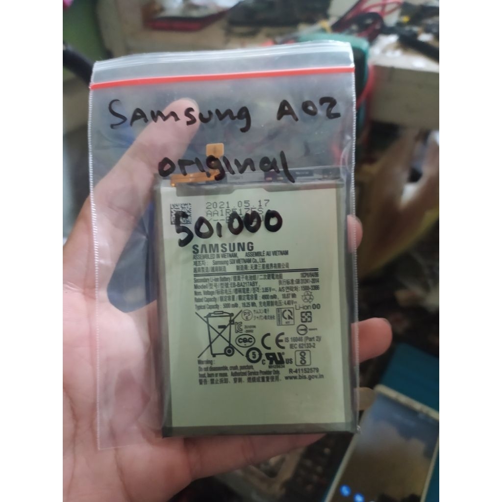 Baterai Samsung A02 Original Cabutan Second