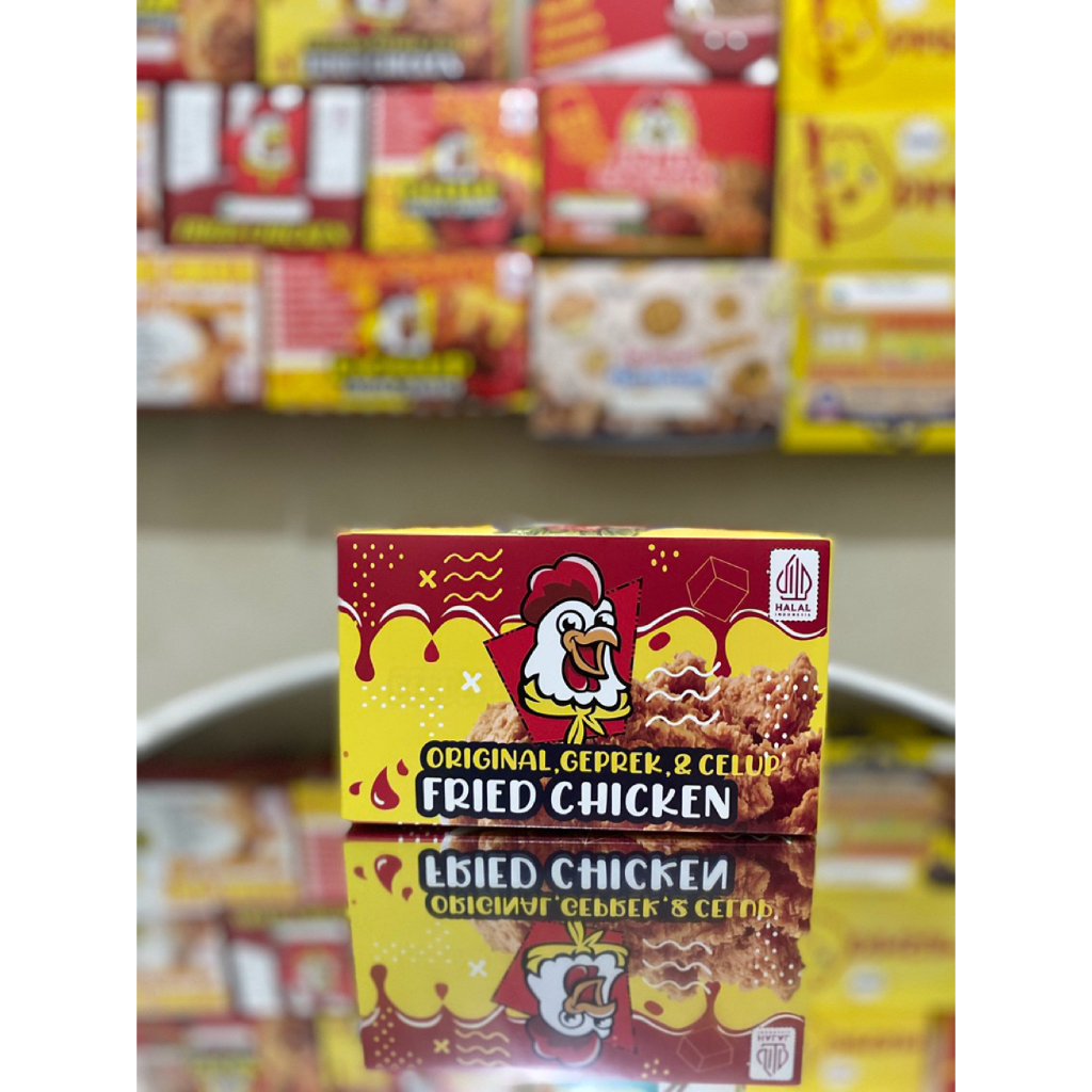 SIZE M -isi 100- IVORY Laminasi Paper Lunch Box Ayam celup Fried Chicken Dkriuk