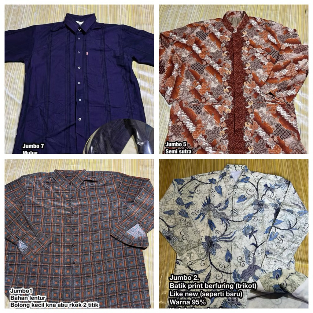 kemeja jumbo murah (scond)