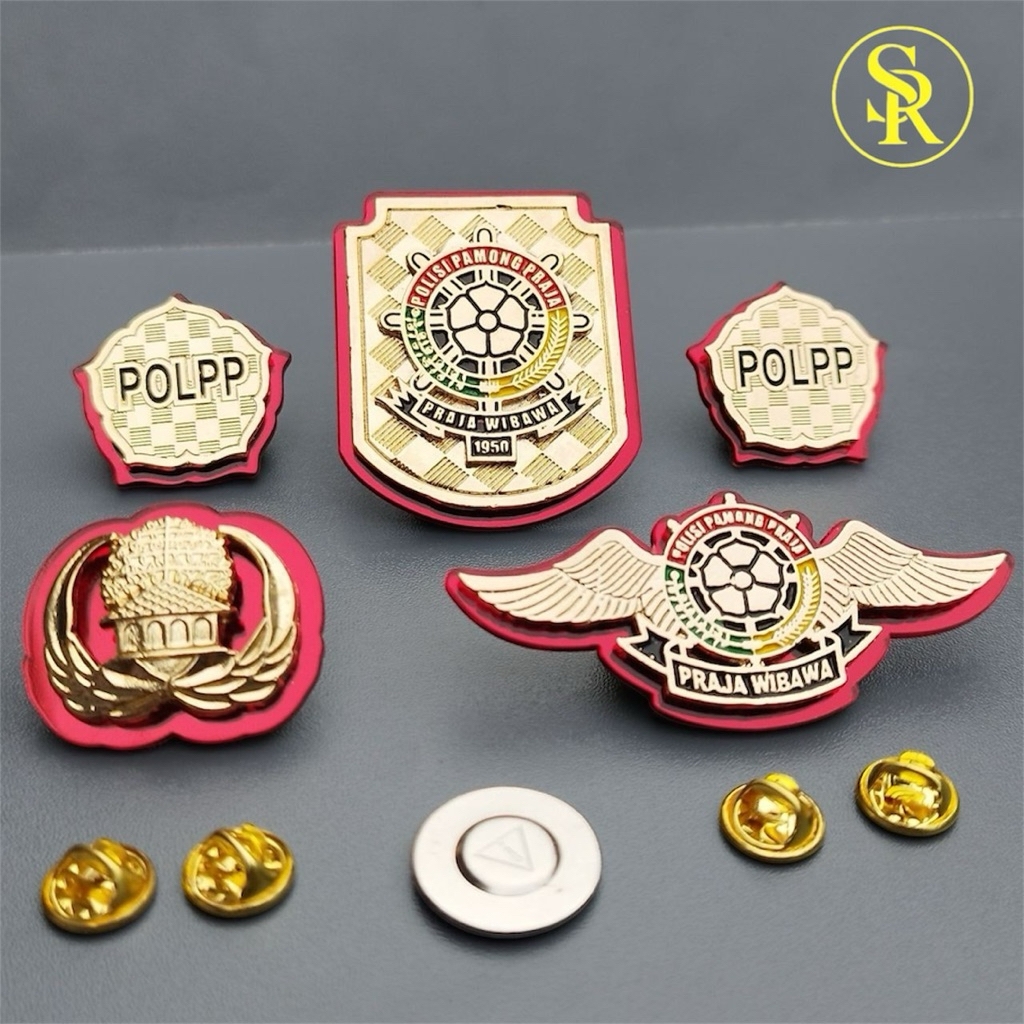SET ATRIBUT SATPOL PP / PIN SATPOL PP / KW POL PP / WING POL PP / MONOGRAM POL PP / PIN KORPRI PREMI