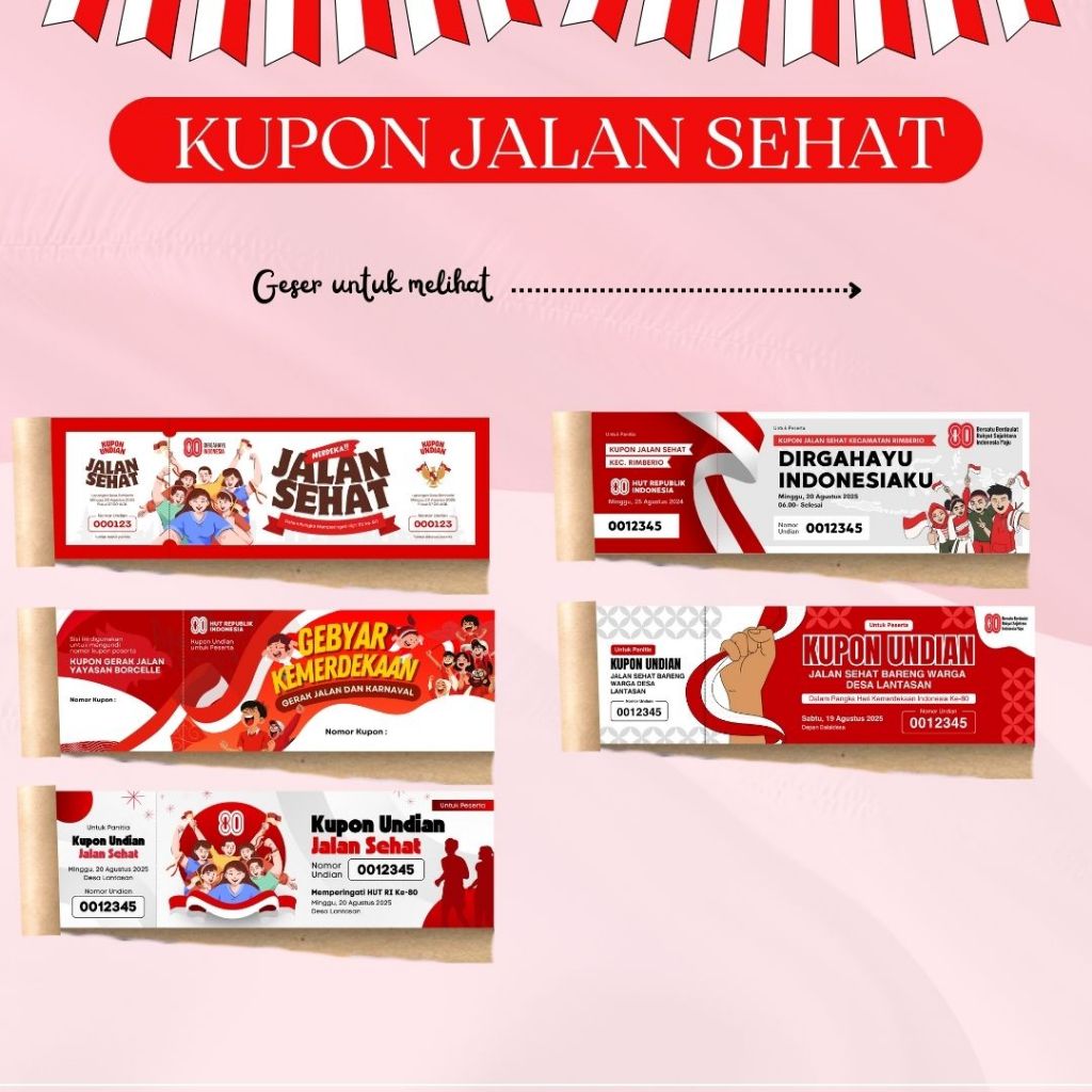 KUPON PERLOMBAAN JALAN SEHAT 17 AGUSTUSAN