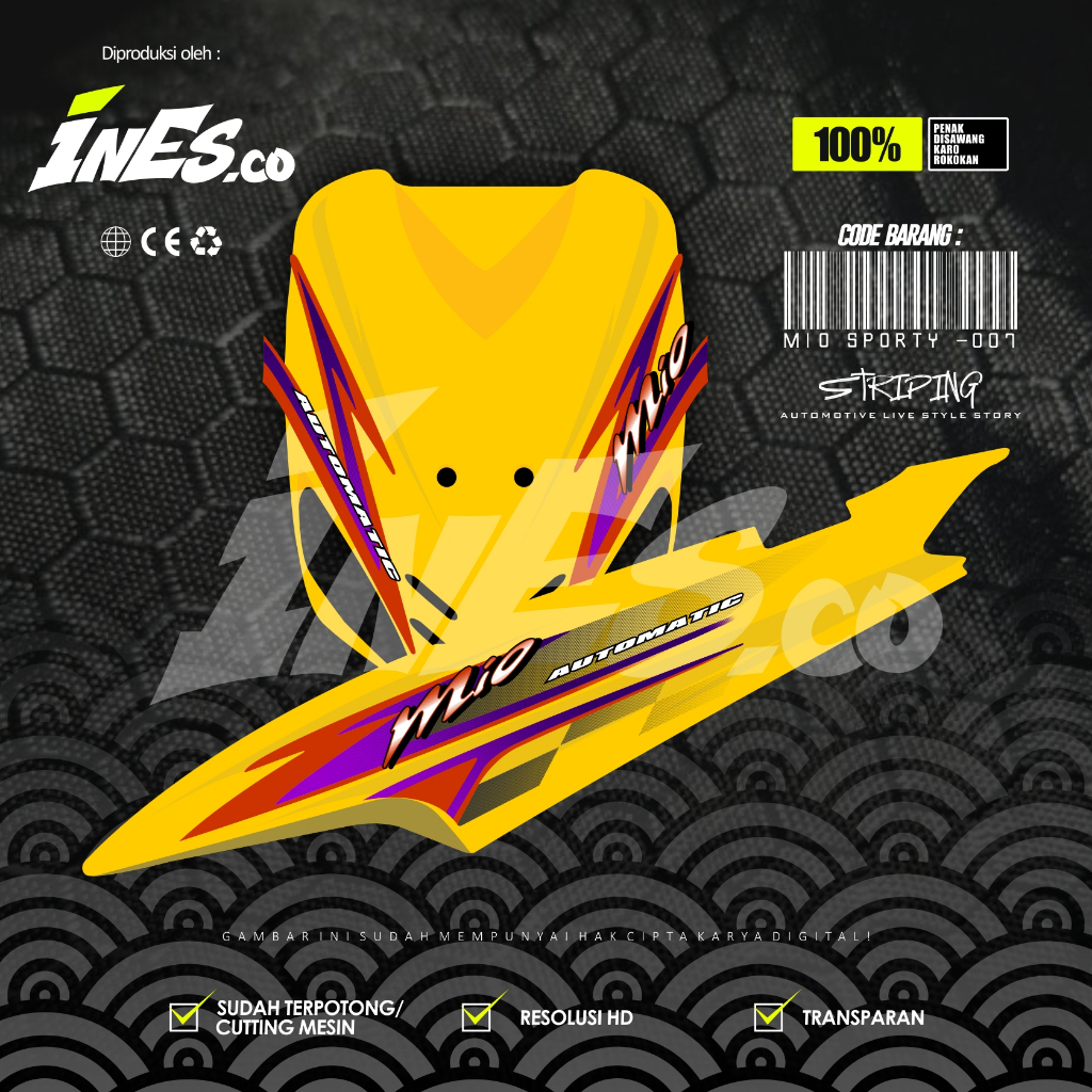 Striping Mio Sporty Transparan Striping mio 2003 sporty