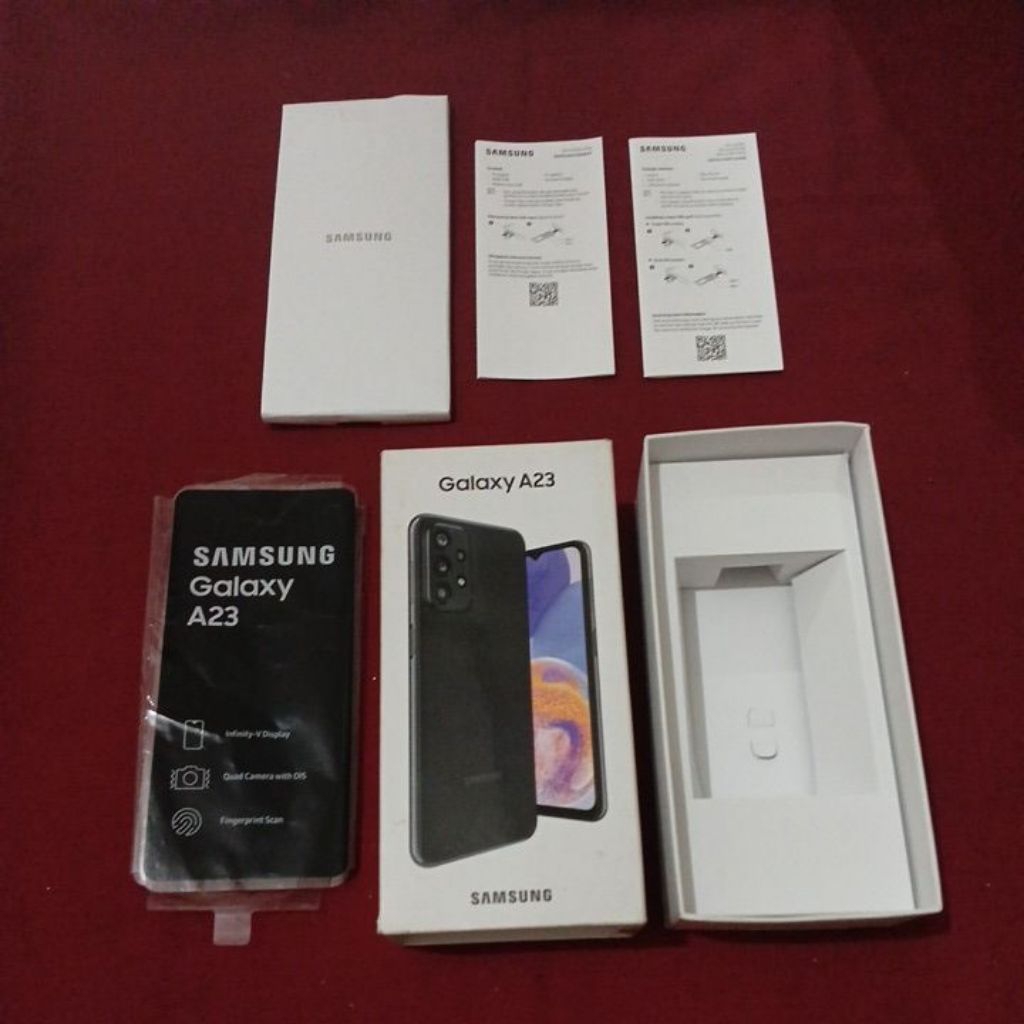 dus box samsung a23 original 100% copotan lengkap manual book