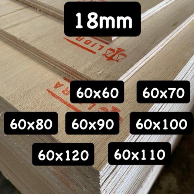 PREMIUM Triplek Meranti Tebal 18mm Ukuran 60cm Panjang Custom  Plywood Multiplek Halus