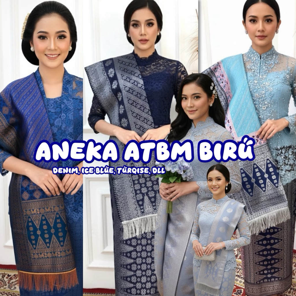 SONGKET MESIN ANEKA BIRU /ICE BLUE/ BIRU MUDA/ DENIM