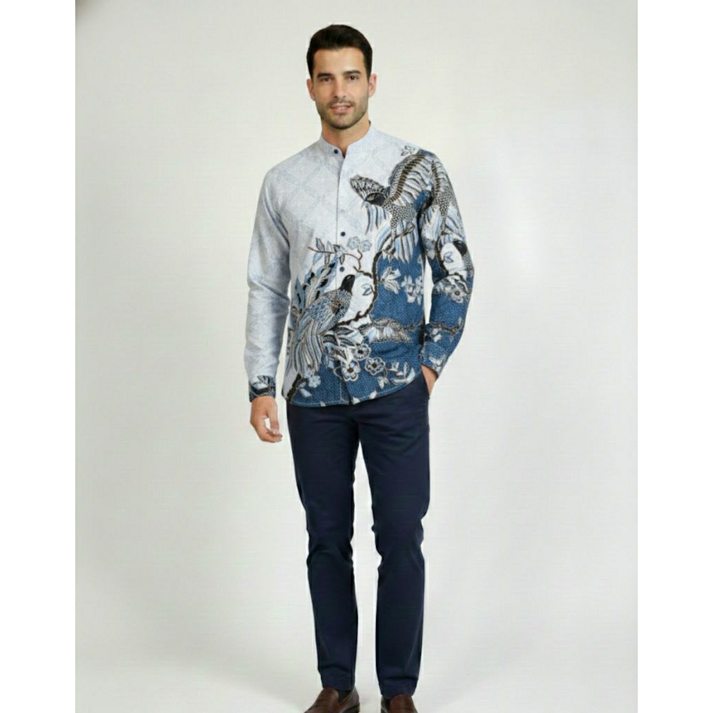 MOC kemeja batik pria lengan panjang original