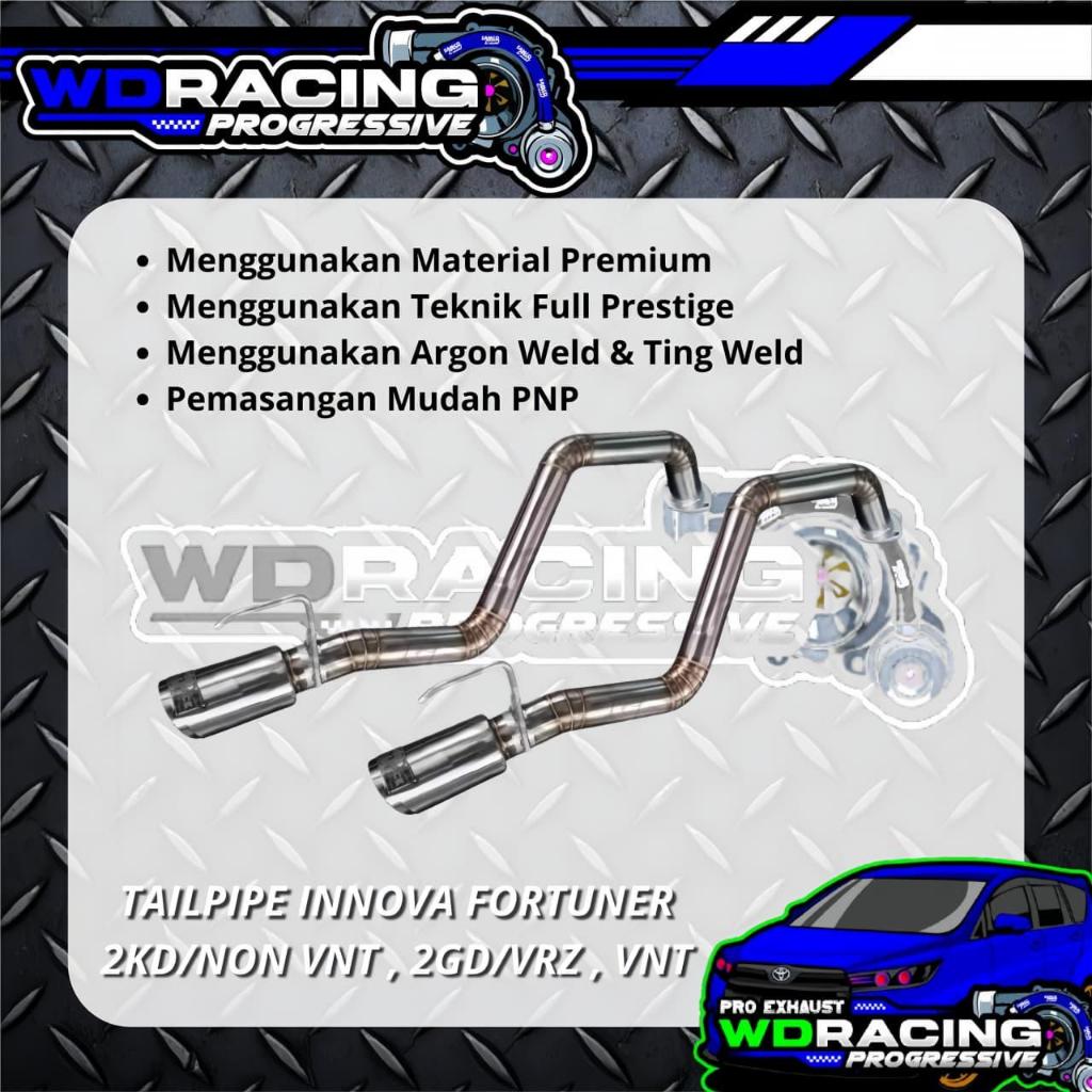 TAILPIPE INNOVA FORTUNER 2KD/NON VNT , 2GD/VRZ , VNT