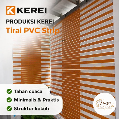 Tirai Gulung Outdoor (kerey) Bahan PVC aesthetic