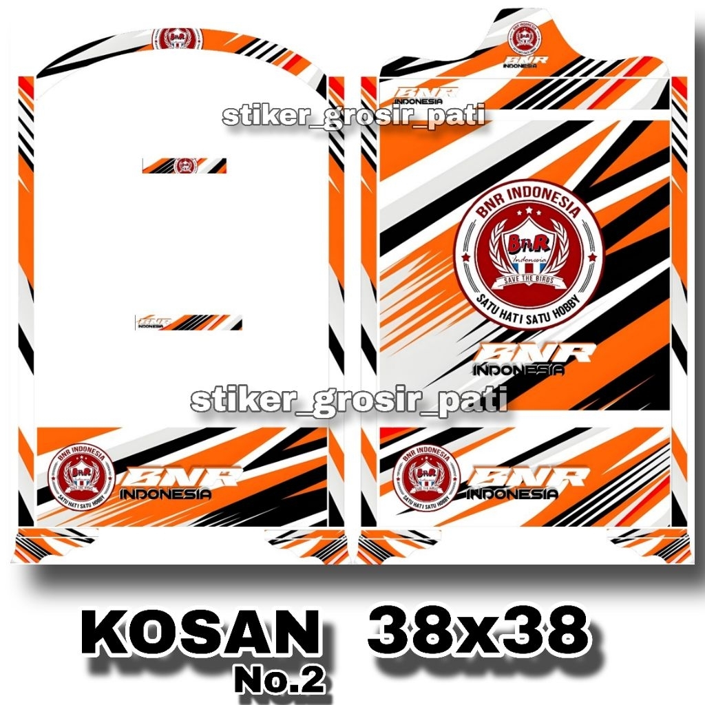 STIKER DECAL SANGKAR KOSAN NO.2 UKURAN 38X38