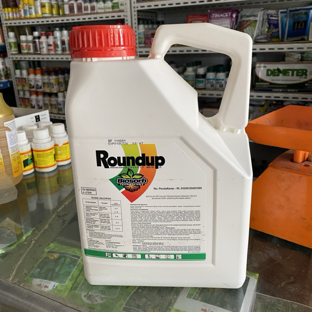 Roundup 4 liter Original, Herbisida, embasmi rumput liar ampuh, racun rumput, gulma, alang-alang