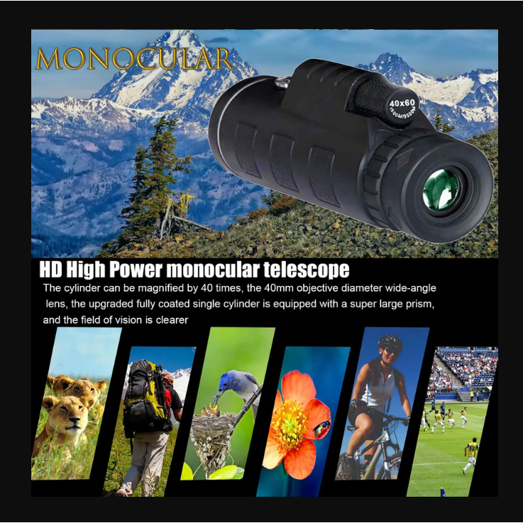 teropong monocular outdoor magnification 40 x 60
