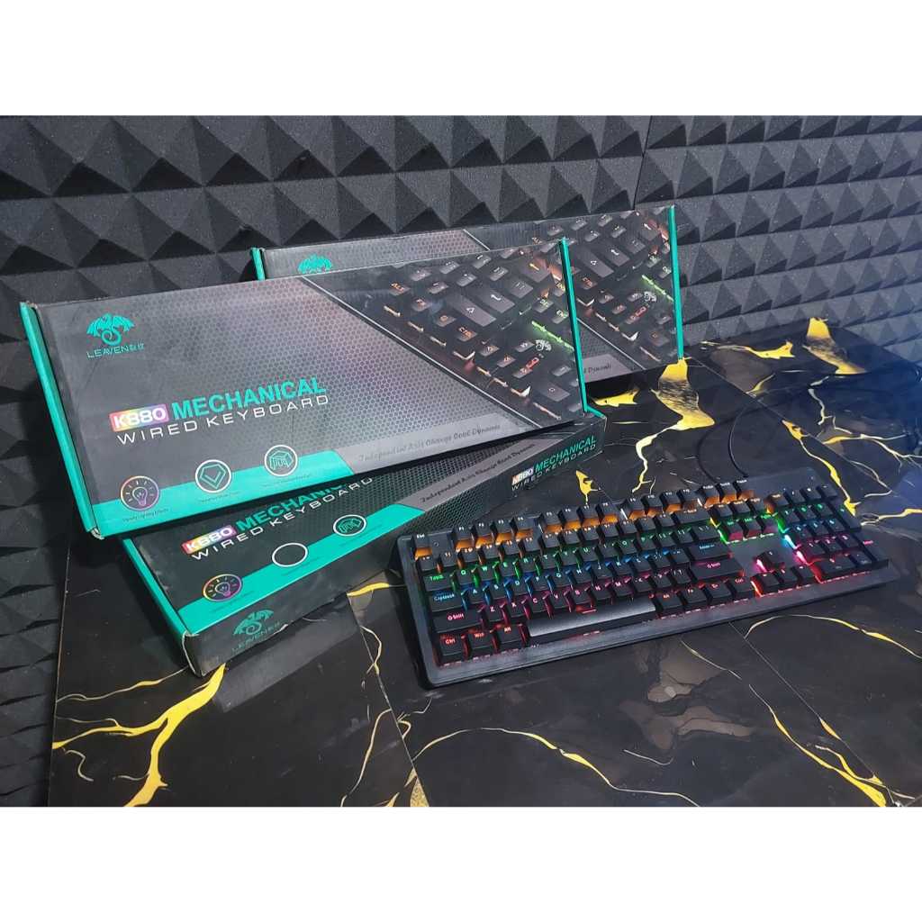 Keyboard Mechanical RGB Leaven K880 | Full Size 104 Keys