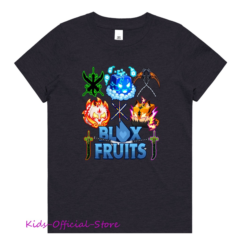 Kaos karakter Blox fruits roblox Anak Unisex Baju karakter bloxfruits cewek Size L XL XXL Warna Hita