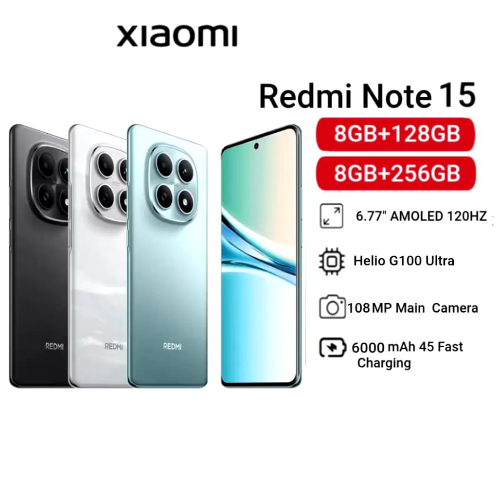 XIAOMI REDMI NOTE 15 [8+128GB] [8+256GB] Garansu Resmi Xiaomi Indonesia