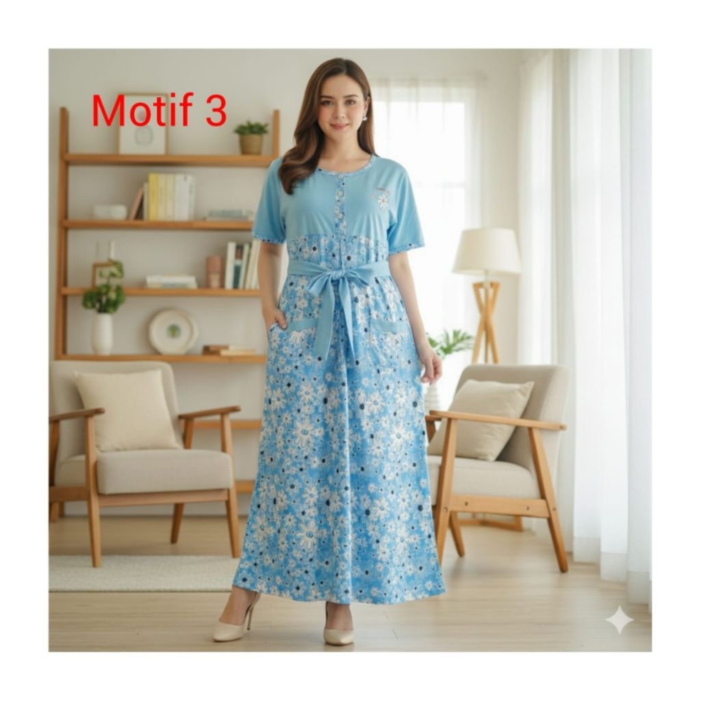 Daster Wanita Daster Panjang Lengan Pendek Babydoll Dewasa