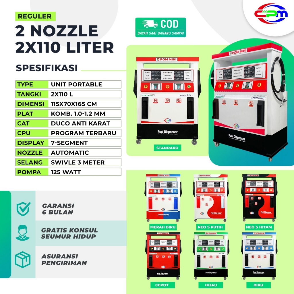 POM MINI - Pertamini Digital 2 Nozzle 2 x 110 Liter