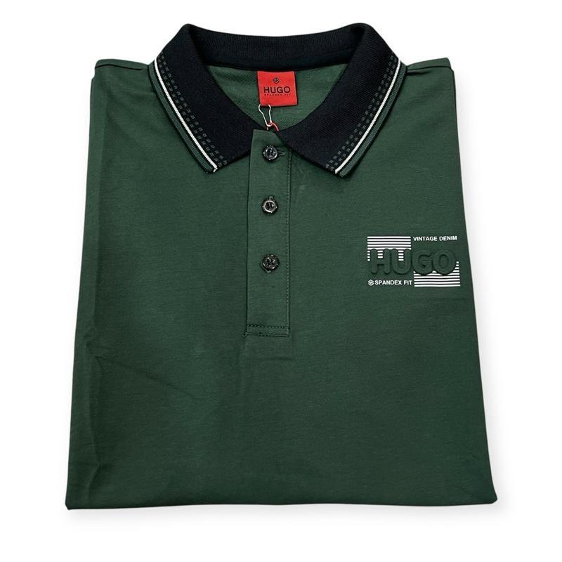 KAOS KERAH BAHAN TEBAL HUGO BAHAN TEBAL/KAOS KERAH PRIA DEWASA/KAOS KERAH LENGAN PENDEK