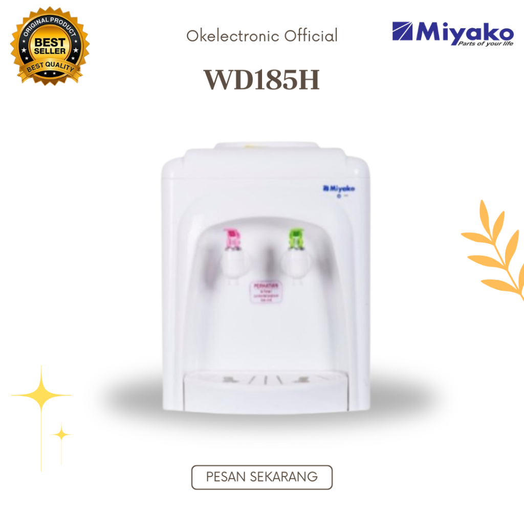 MIYAKO DISPENSER GALON ATAS WD-185H/WD185H/WD185 H/WD 185H/WD-185 H/MIYAKO ORIGINAL BERGARANSI