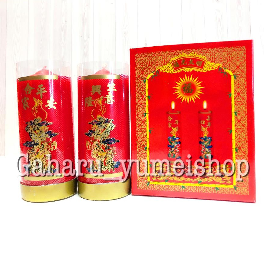 Lilin kati Merah Naga  1/2 Kati