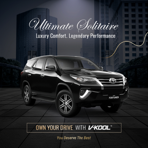 Kaca Film V-KOOL Ultimate Solitaire TOYOTA FORTUNER VNT <2015 Depan VK30