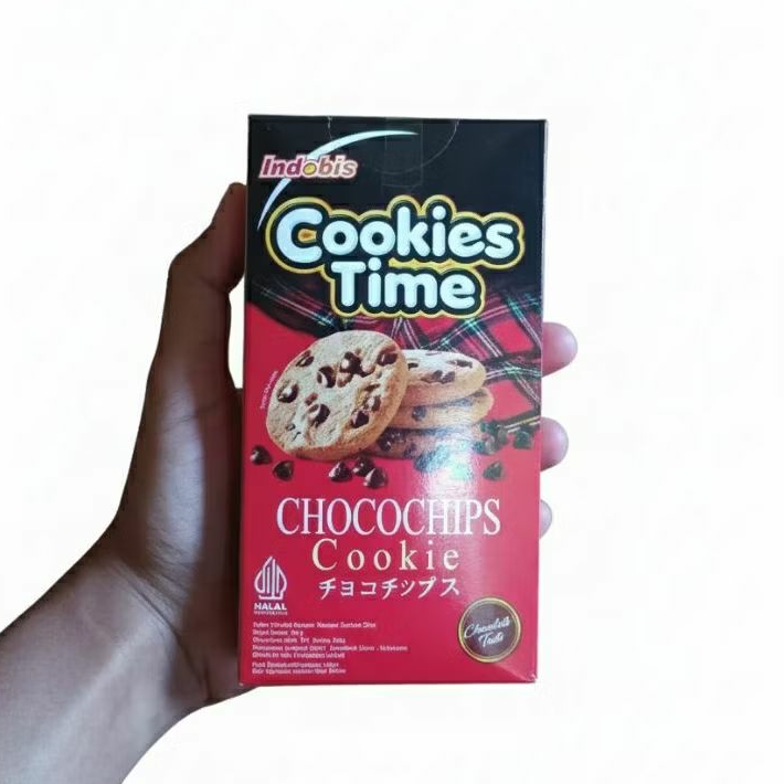 Indobis Cookies Time Chocochips Cookie 50g - Kue Kering Cokelat Chip Renyah Halal