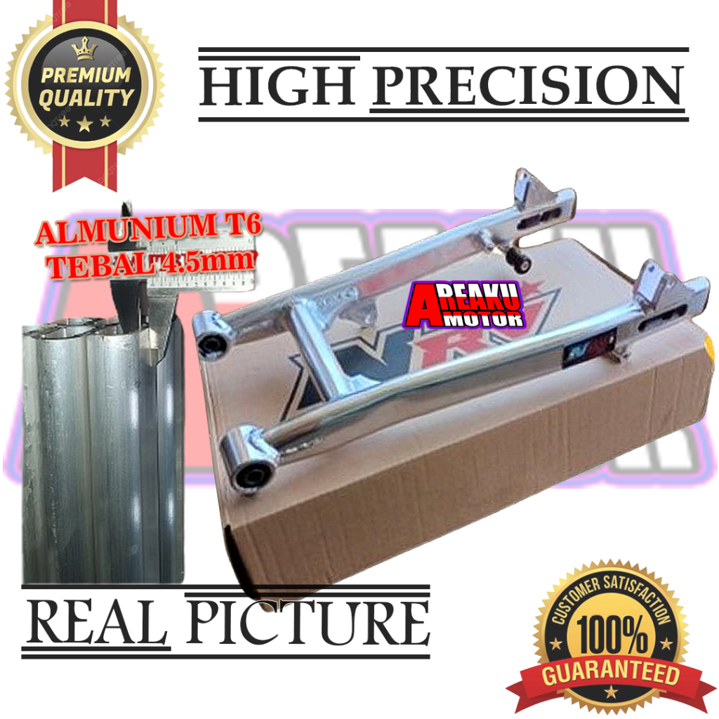 Swing Arm Almunium Tiger Asli Herex Arem Alumunium Racing Tiger NRV Coak Silver PNP