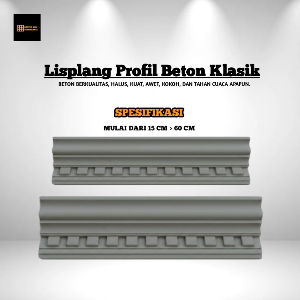 Lisplang Profil Beton Motif Viano List Profil Tempel List Tempel Profil List Cantol Beton