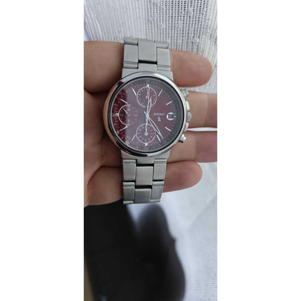 Vintage Seiko Lukia Chronograph 7T92-0AA0 Red dial