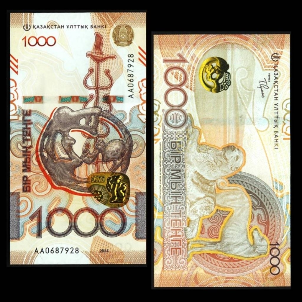 UANG KAZAKHSTAN 1000 TENGE 2024 UNC ORIGINAL PERFECK AA