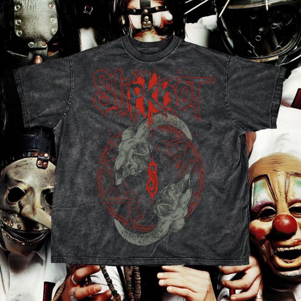 GORE NOTCH "SLIPKNOT" STONE WASH T-SHIRT | OVERSIZE T-SHIRT | WASHING | ATASAN | KAOS PRIA WANITA