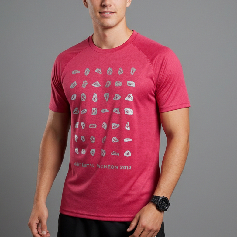 Kaos Jersey ASIAN GAMES 2014 Incheon Olahraga Pria Size L-XL