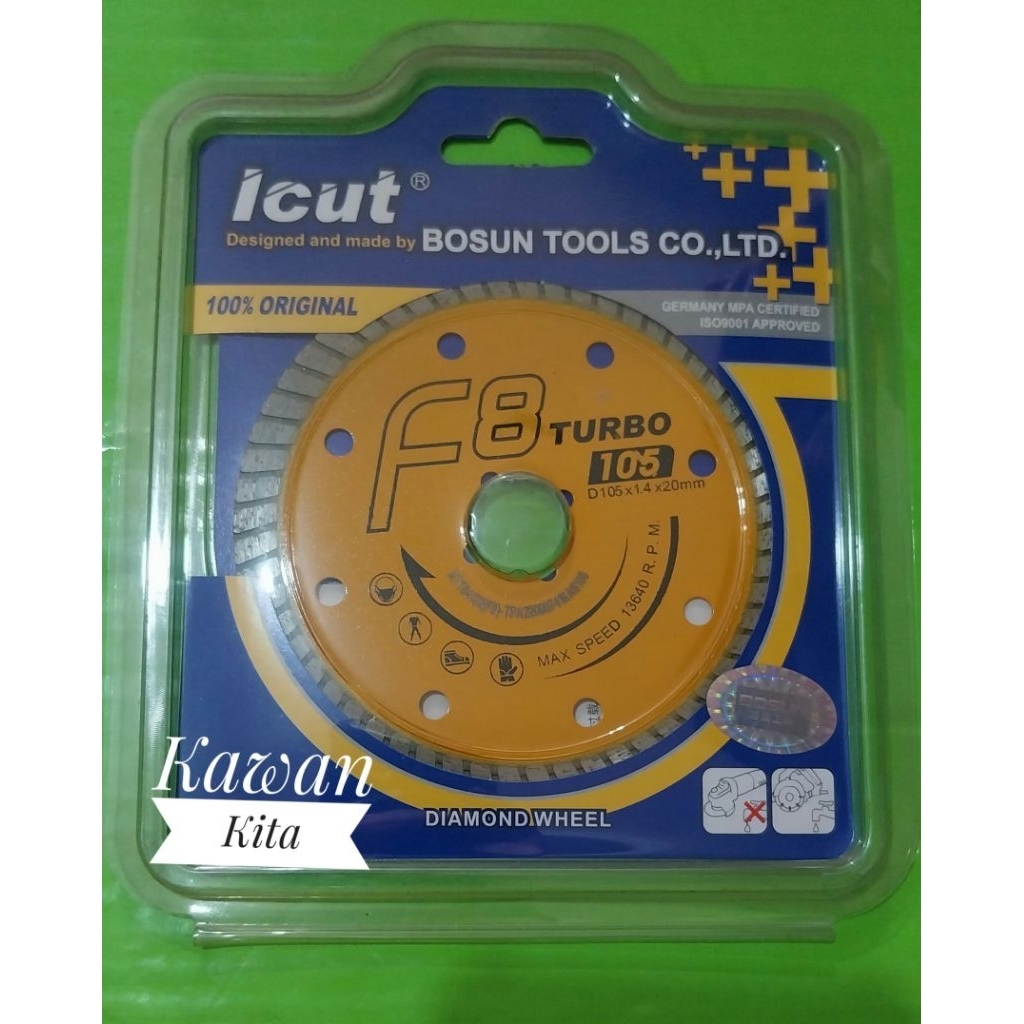 F8 Bosun Mata Gerenda Potong Granit Keramik 4" ICUT BOSUN F8 Diamond Wheel