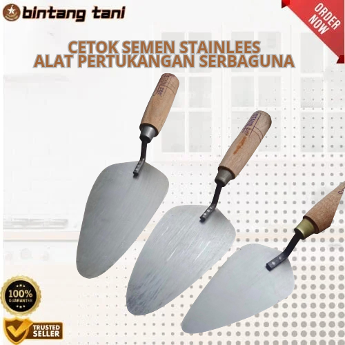 [Bintang Tani] - Cetok / Sendok Semen Stainless / Alat Pertukangan / Alat Bangunan