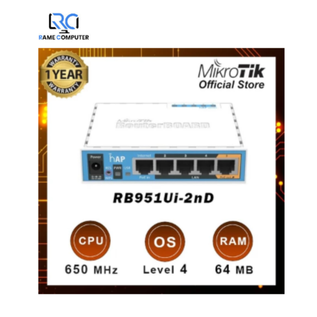 Mikrotik Router WIRELESS RB951Ui-2nD hap / RB 951 / RB951