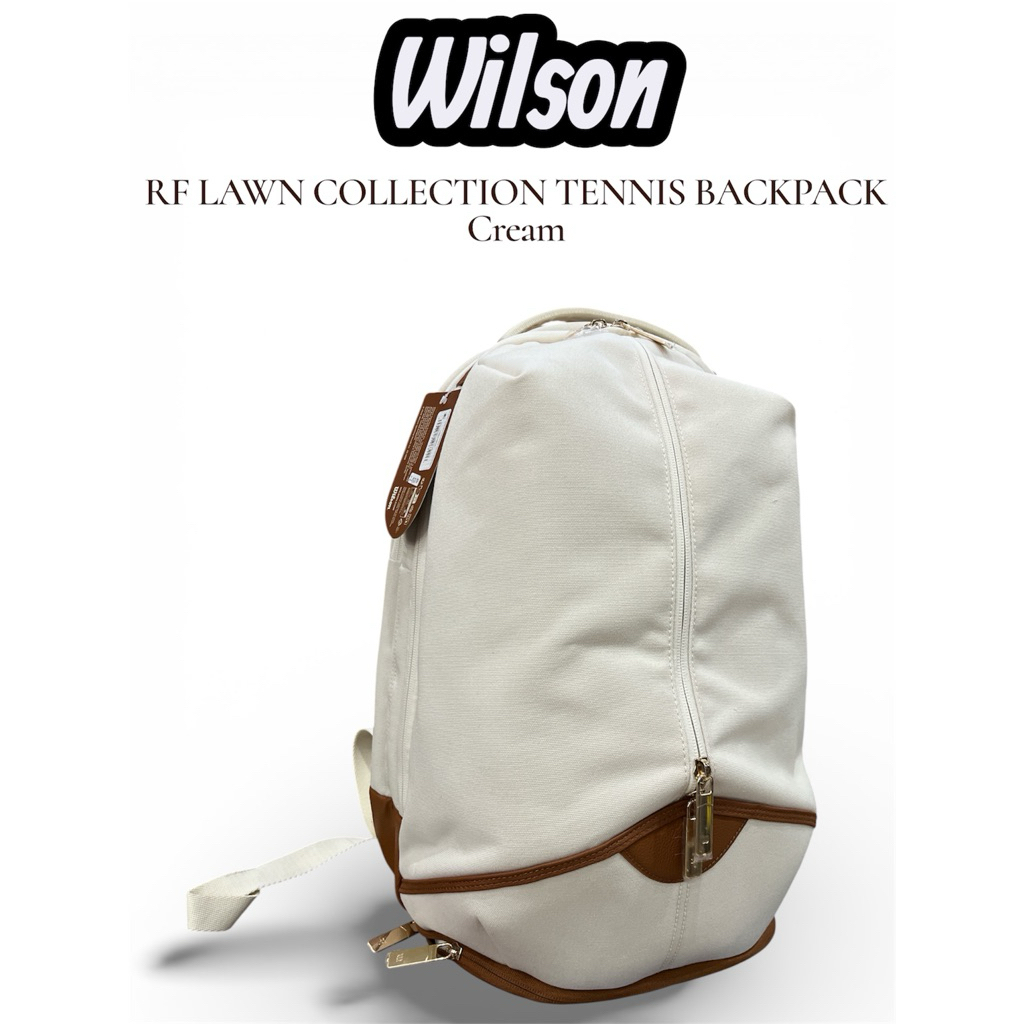 Tas Wilson RF Lawn Collection Tennis Backpack Cream / Tennis Bag Wilson