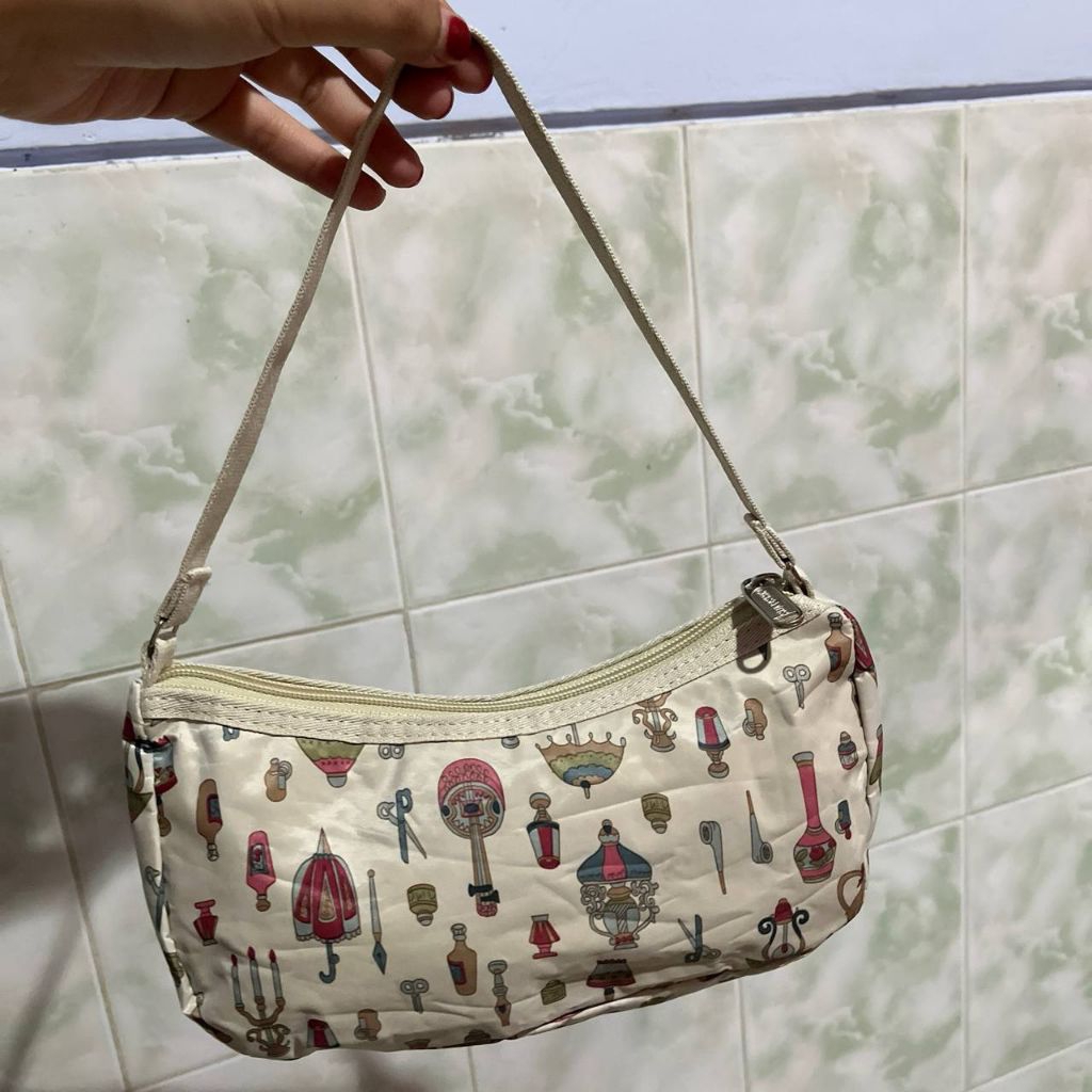 Tas Handbag Girlscout Motif Cantik Nylon | Shoulderbag unik Tas Pesta Preloved Bekas Pribadi Second